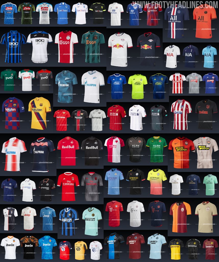 OVERVIEW All 32 Teams 2019 20 UEFA Champions League Kits Footy